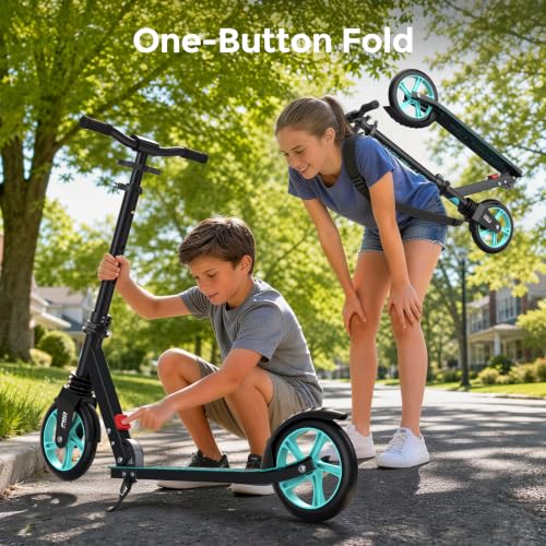 Kick Scooter for Kids and Adults - 8-Inch Wheels, Adjustable Height