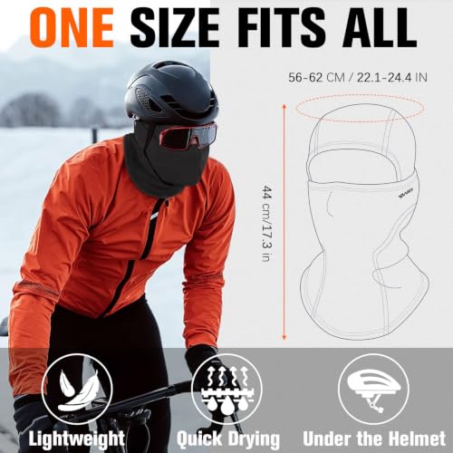 Black Thermal Balaclava Ski Mask for Men Women Winter Face Mask - YANIKY