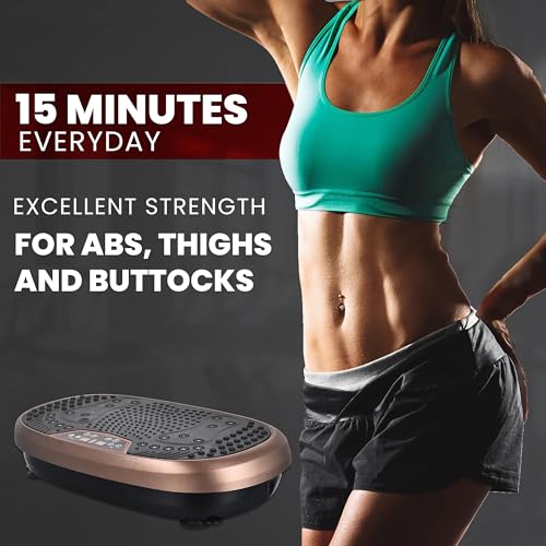 3D Vibration Plate Exercise Machine with 120 Speeds - Fitpro Brown