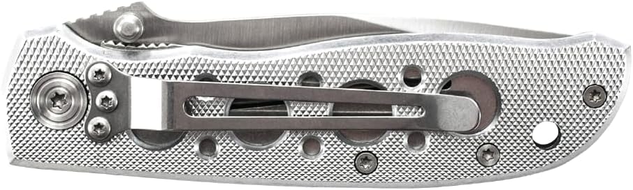 Smith & Wesson Extreme Ops Folding Knife - 7.3in Stainless Steel Blade & Aluminum Handle | Silver Finish