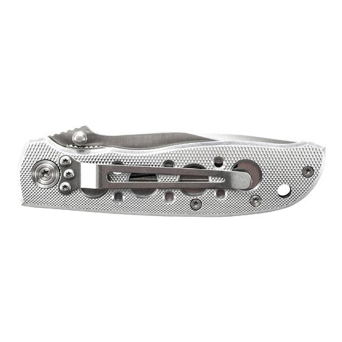Smith & Wesson Extreme Ops CK105H 7.3in S.S. Folding Knife with 3.2in Drop Point Blade and Aluminum Handle for Outdoor, Tactical, Survival and EDC,Silver