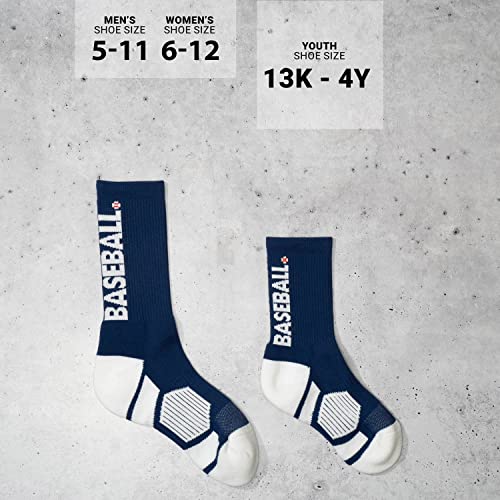 Large ChalkTalkSPORTS Eat Sleep Baseball Crew Socks - Mid-Calf Athletic Socks