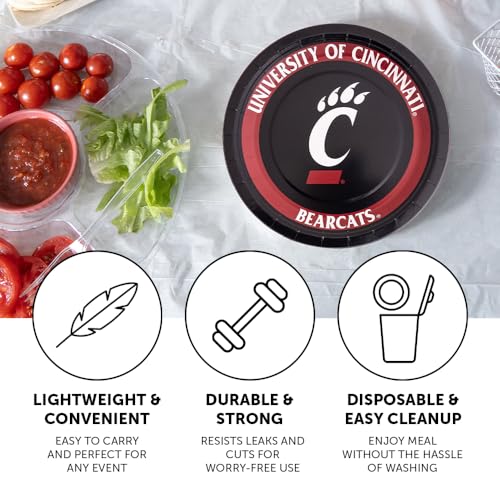 University of Cincinnati Paper Plates - 20 Count, 9 Inch