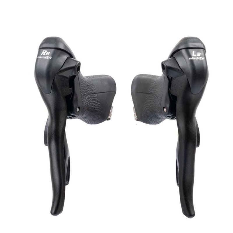 Micronew SB-R482 Dual Control Levers 2x8 Speed Double Shifters Road Bicycle Derailleur Compatible for Shimano Claris STI Lever ST-2400 Brake Lever Set