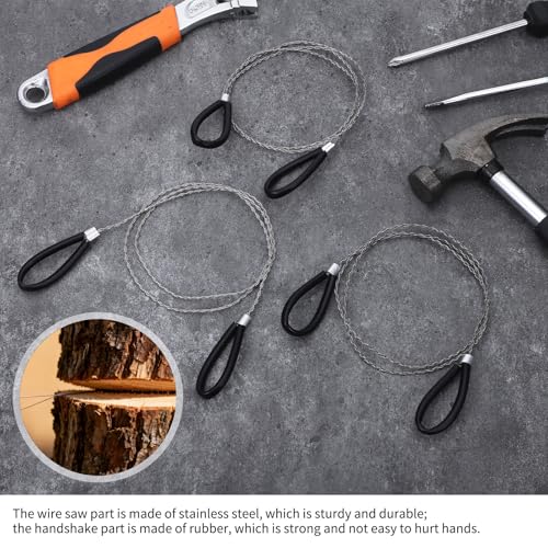 3-Piece Stainless Steel Cable Saw Set - Portable Wire Cutting Tool