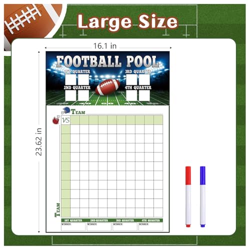 Large Football Pool Poster - 16.2 x 23.6 Inch, Field Design