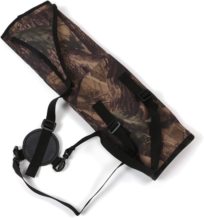 TOPARCHERY Archery Quiver - Durable Canvas Arrow Holder with Front Pockets | Ideal for Target Shooting