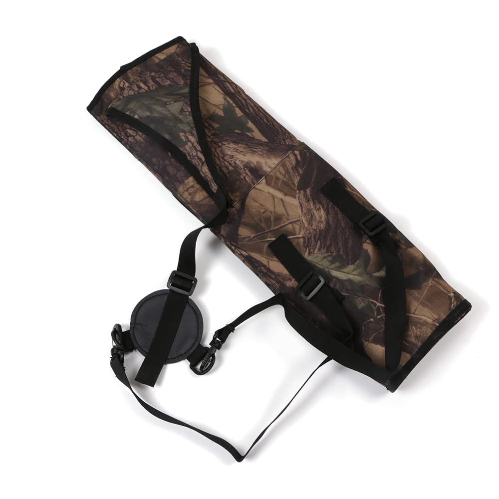 TOPARCHERY Archery Back Canvas Arrow Quiver Arrow Holder Adjustable Shoulder Hanged Target Shooting Quiver for Recurve and Compound Bows Adults or Youth Practice Competition Hunting (Camo Style)
