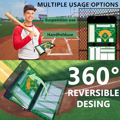 Magnetic Baseball Lineup Board with 60 Magnets - Dugout Organizer