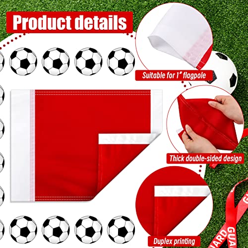 16 Pcs Red Soccer Corner Flags - Referee Equipment Set