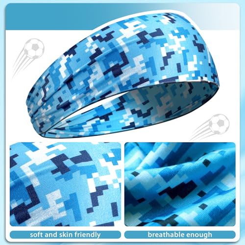8 Pcs Kids Boys Athletic Headbands - Classic Style