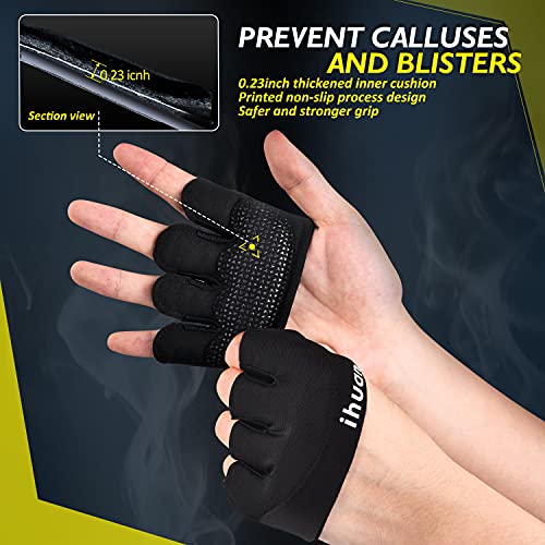 Weight Lifting Workout Gloves for Men & Women - Black, Medium