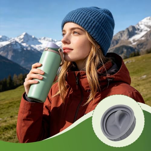Silicone Replacement Stoppers for Owala FreeSip Bottles - Grey, 4PCS