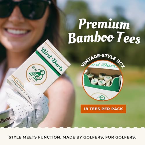 Bamboo Golf Tees - 18 Units in Cigarette-Style Pack