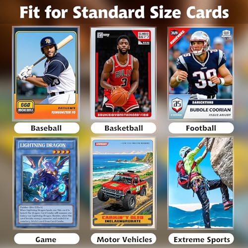 500 Pack Soft Clear Card Sleeves for Trading Cards - Baseball, MTG