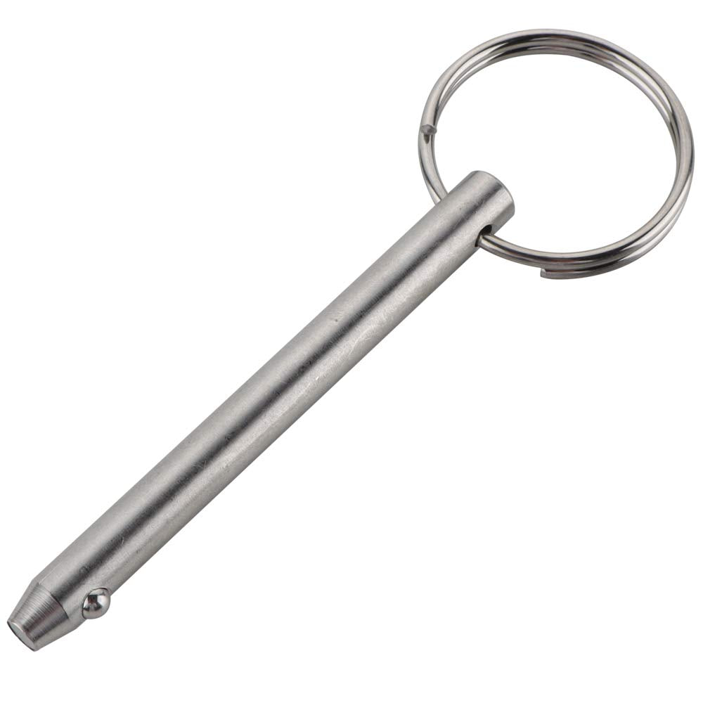 4 Pcs Quick Release Pin, Diameter 1/4"(6.3mm), Overall Length 2.56"(65mm), Usable Length 2"(51mm), Full 316 Stainless Steel, Bimini Top Pin, Marine Hardware