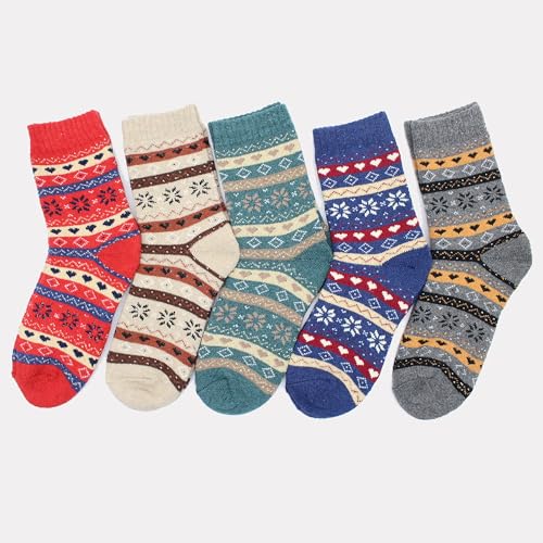 Wool Socks for Women - Cozy Thermal Hiking Socks, Medium-Large