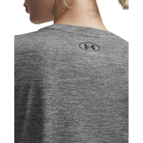 Under Armour Women's Tech Twist V-Neck T-Shirt - Medium, Clay Green/Black