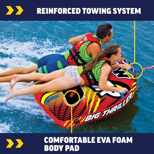 Thriller 2 Towable Deck Tube for Boating - 2 Person Capacity