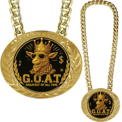 6" Goat Medal Champion Chain – Funny Sports Award - G.O.A.T