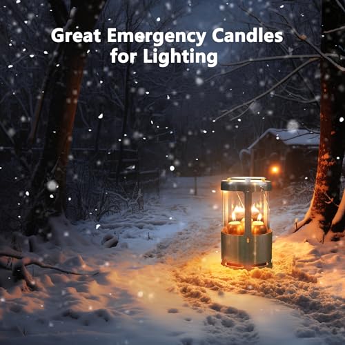 NOMFIX 15H+ Natural Beeswax Emergency Candles for Lanterns – 20-Pack, Unscented