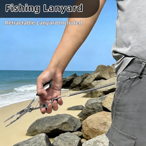 Professional 8.4 Inch Fishing Plier with Safety Lock & Lanyard