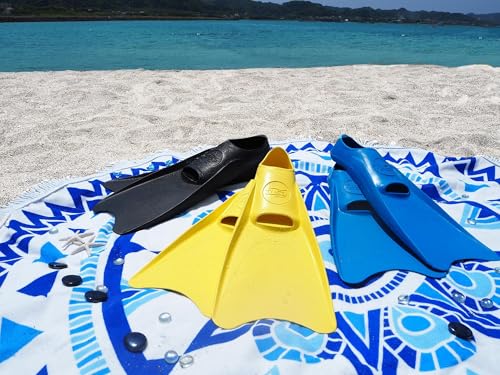 TUSA Sport Full Foot Rubber Snorkeling Fins - Black, Medium