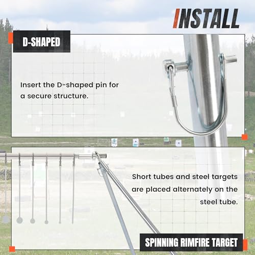 Steel Spinning Rimfire Targets for Airgun Shooting Practice
