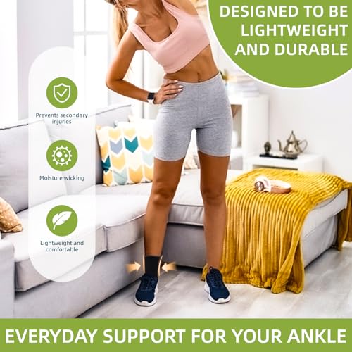 Ankle Support Sleeve - Open Heel, Breathable Compression - Black, Size M, 1 Unit