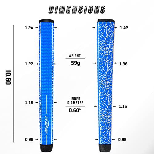Blue Gun-Shaped Golf Putter Grip Non-Slip Control Comfortable KINGRASP