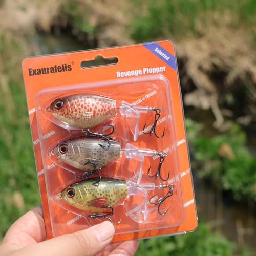 EXAURAFELIS 3.74" 0.56oz Topwater Bass & Pike Popper Lure with Tackle Box