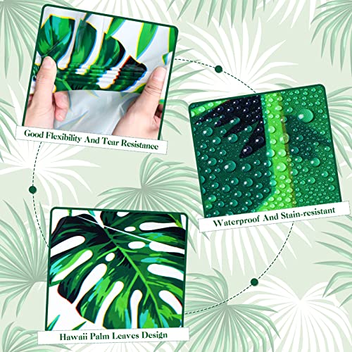 Tropical Palm Leaves Tablecloths - 3 Pack, 54 x 108 Inch
