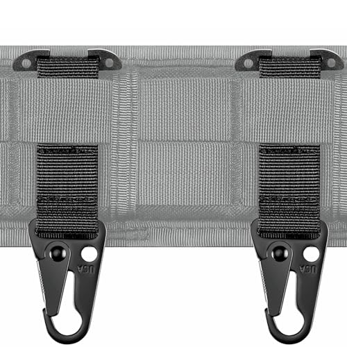 Tactical Belt Clip T-Mount with MOLLE System - Black 2pcs