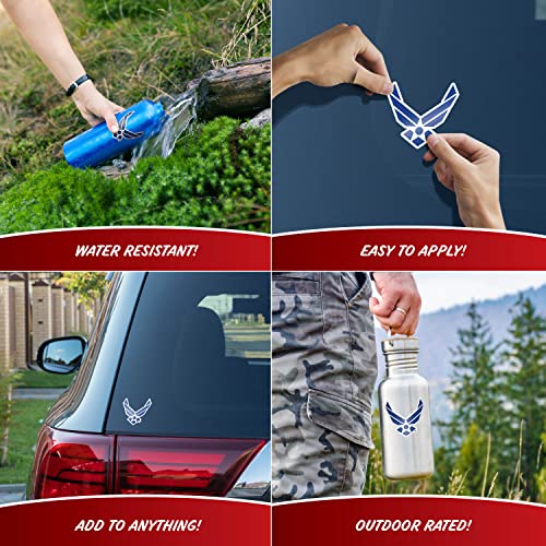 US Air Force Decals - 4-Piece Military Sticker Set for Cars, Phones & More