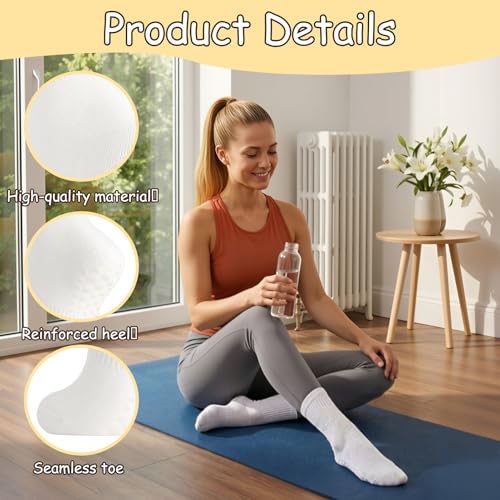 4 Pairs Non-Slip Yoga & Pilates Grippy Socks - Neutral Tones
