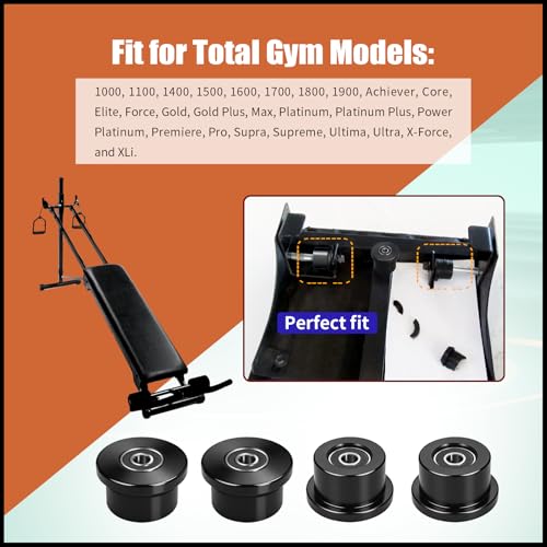 Replacement Wheels for Total Gym 1000-1900 Models - 4 Pack