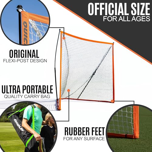 Portable 6x6 Lacrosse Goal with 8-Ply Weatherproof Net