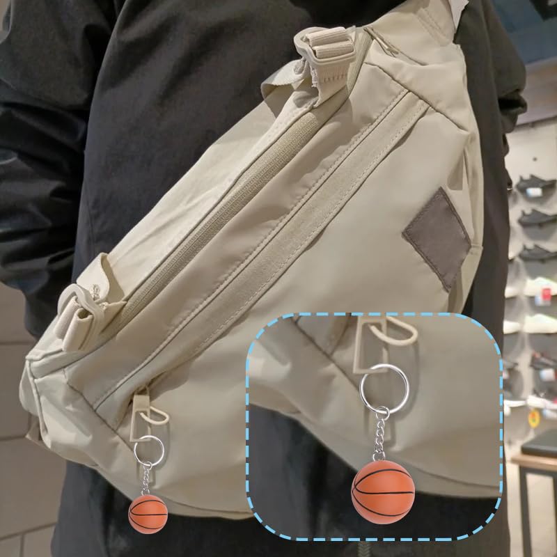 Basketball Keychain Gift for Coaches - Sports Keyring Accessory