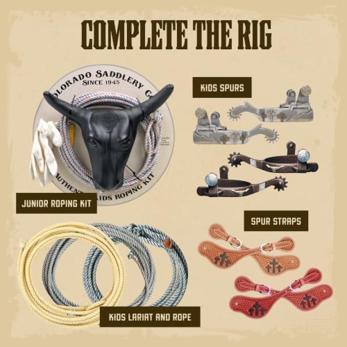 Kids Cowboy Lasso Rope 25ft Waxed Nylon with Genuine Honda Knot - Safe Play