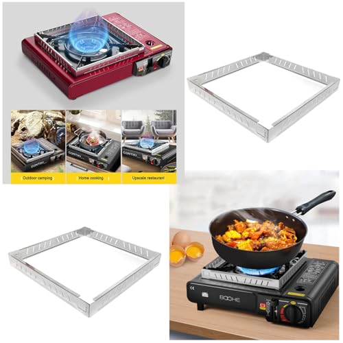 Camping Stove Wind Guard - 2 Pack Stainless Steel Windshield