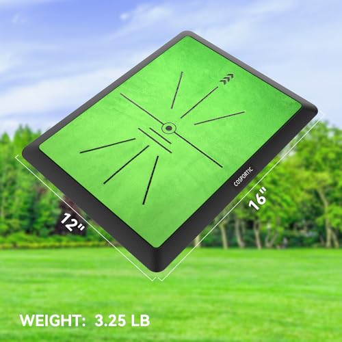 Golf Hitting Mat with Swing Path Feedback - Portable Practice Mat