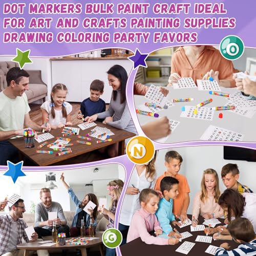 Crtiin 90 Pack Bingo Dot Markers - 30 Bright Colors, Kids Art Supplies