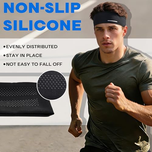 Lightweight Moisture-Wicking Men's Headband - Black