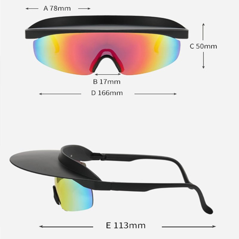 LUHUL Visor Sunglasses UV400 Polarized for Men Women Teens, Wrap Around Sport Glasses for Outdoor Activities (green spot, purple)