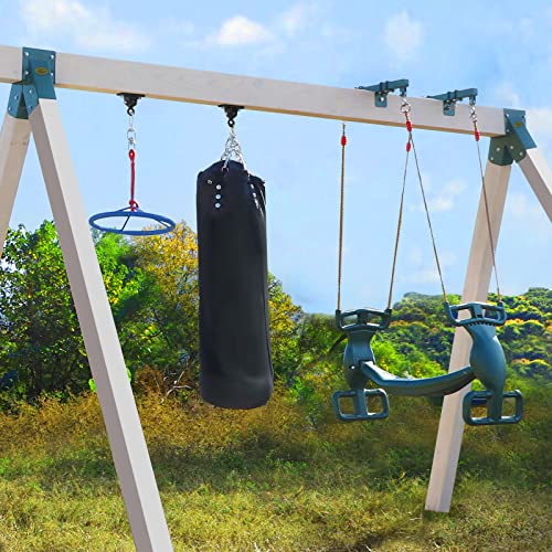Heavy Duty Swing Hangers - 2400 lb Capacity, 2pcs Black