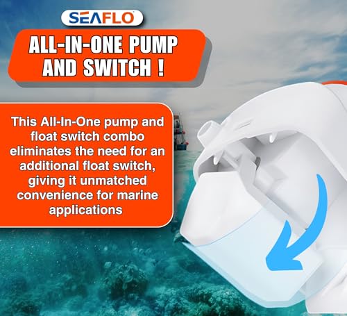 Automatic Submersible Bilge Pump - 750 GPH, 12V, 3/4" Outlet