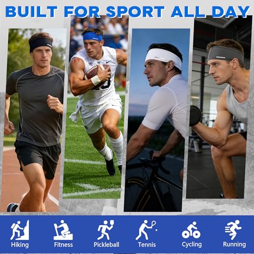 Lightweight Moisture Wicking Men's Headband - Dark Gray
