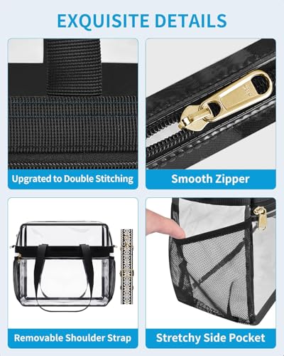 Clear Stadium Tote Bag 12x6x12 Inches – Paxiland Stadium Approved