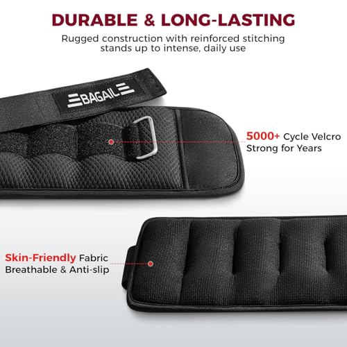 Adjustable Ankle Wrist Weights Set - 0.5 to 5 lb for Fitness
