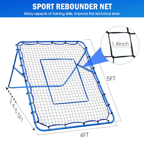 5FTx4FT Multi-Sport Rebounder Net - Volleyball, Baseball, Lacrosse Training
